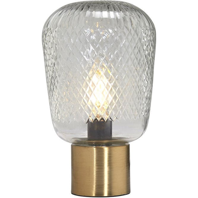 Szklana lampka stołowa retro mosiądz Juliette